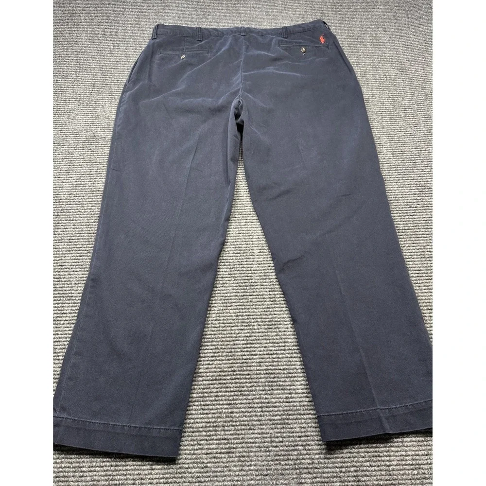 Polo Ralph Lauren Pants Mens 38x30* Blue Ethan Pant Chino Pleated Red Pony Twill